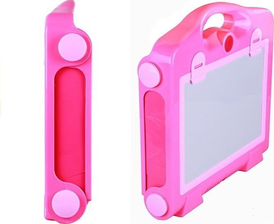 Tabla dyanshme për fëmijë LEAN Toys, për shkumësa dhe markera, me aksesorë, rozë