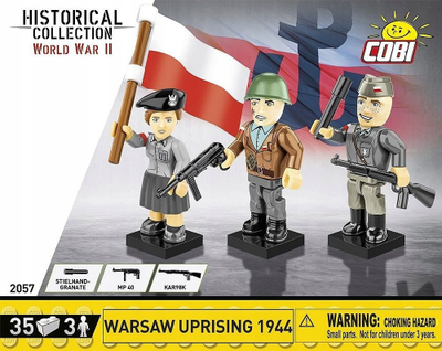 Set figurina COBI Historical Collection Warsaw Uprising 1944, 3 figura, me aksesorë