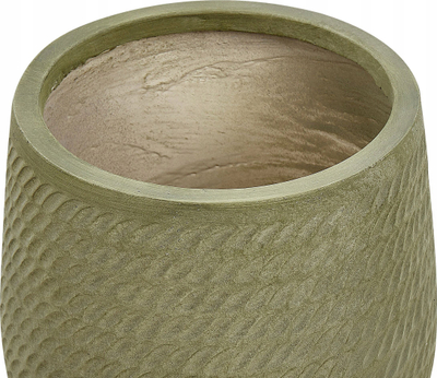 Vazo për lule LIVADIA, 27 cm, fibre clay, e gjelbër