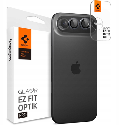 Mbrojtës xhami kamerë Spigen Glas tR EZ Fit Optik Pro, për iPhone, 2 copë, gri
