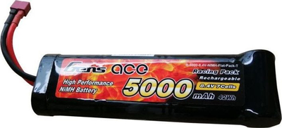 Bateri RC Gens Ace GC7N5000F T, NiMH 8.4V, 5000mAh, e zezë
