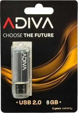 USB Adiva Pami, 8GB, USB 2.0, argjendi