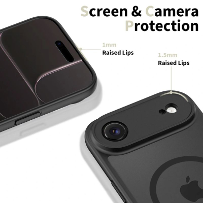 Mbulesë telefoni Tech-Protect BasicMag MagSafe për iPhone 17 Air / 17 Pro, matte, e zezë