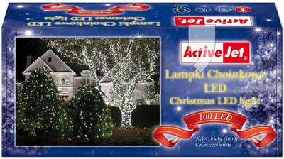Drita dekorative LED Activejet, 10 m, 100 copë, të bardha