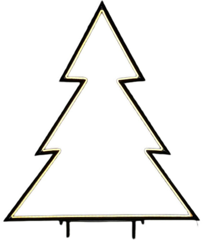 Dekoratë kopshti Garden d'Light Neon Fir Tree, 75cm, 153 LED, e zezë, dritë e bardhë e ngrohtë