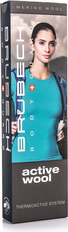 Breçka sportive Brubeck Active Wool BX10860 për femra, lesh Merino, madhësia L, të zeza