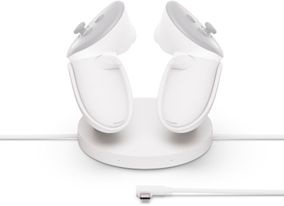 Dok karikues për VR Meta Quest Compact, për Quest 3 dhe Quest 3S, i bardhë