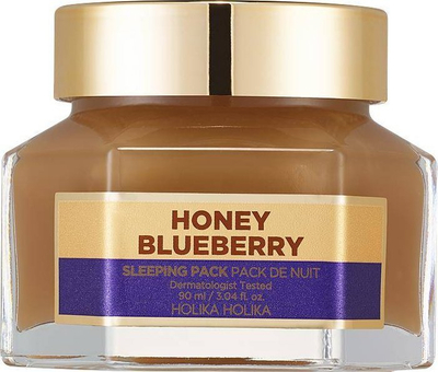 Maskë nate për fytyrë Holika Holika Honey Blueberry, hidratim i thellë, 90ml
