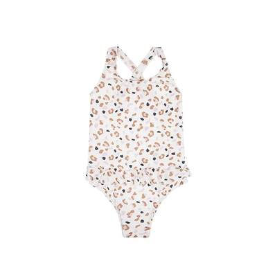 Swimsuit | Leopard Khaki | për vajza pa mëngë 122/128