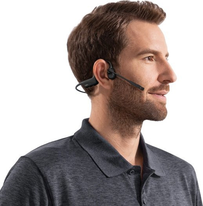 Kufje Bluetooth Shokz OpenComm2 Industrial, me mikrofon, open ear, të zeza