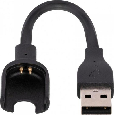 Kabllo karikimi Akyga AK-SW-12 për Xiaomi Mi Band 3, 10cm, USB, e zezë