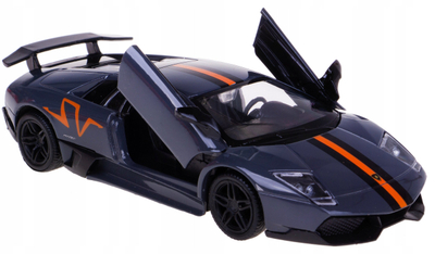 Lodër makinë RMZ City Lamborghini Murcielago LP670-4 SV, die-cast 1:36, me tërheqje prapa, gri e errët