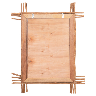 Pasqyrë murale TWIGGER HM4442, 80x100 cm, dru driftwood, ngjyrë natyrale