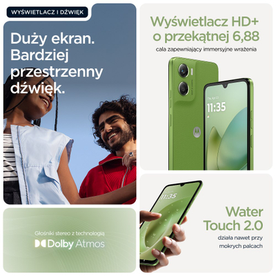 Телефон Motorola Moto G06, 6.88\", 4GB 128GB, 4G, зелен