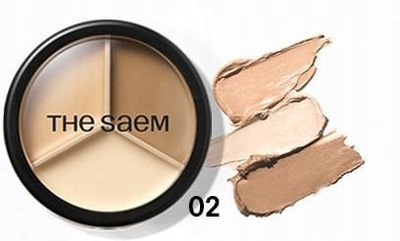 Korrektor The Saem Cover Perfection Triple Pot, 3x4.5g, 02 Contour Beige