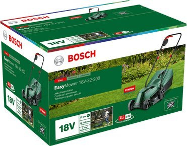Kositëse bari Bosch EasyMower 18V-32-200, 18V, bateri 4.0Ah, jeshile
