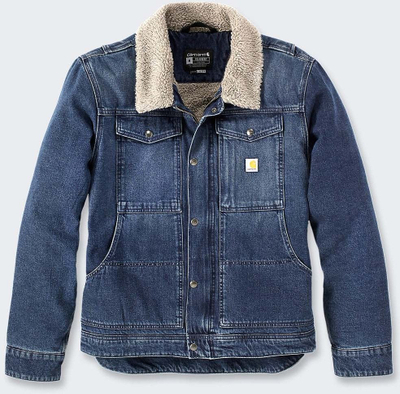 Xhaketë xhins Carhartt Denim Sherpa për burra, S, blu
