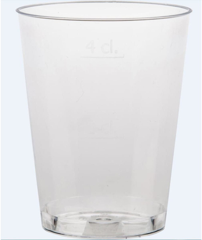 Kupa plastike Duni, 4 cl, transparente, 50 copë