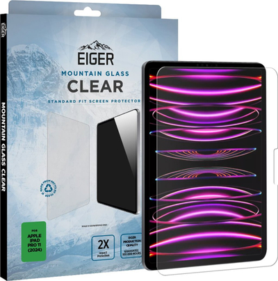 Qelq mbrojtës Eiger Mountain Glass Clear për iPad Pro 11 2025 2024, xham i temperuar transparent