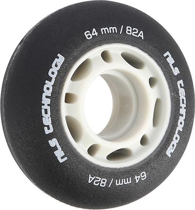 Rrota patinash Nils Extreme PU, 64mm 82A, set me 4 copë, të zeza matte