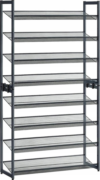 Raft këpucësh Songmics 8-Tier, metal, 163.5x92.5x30.7 cm, i zi