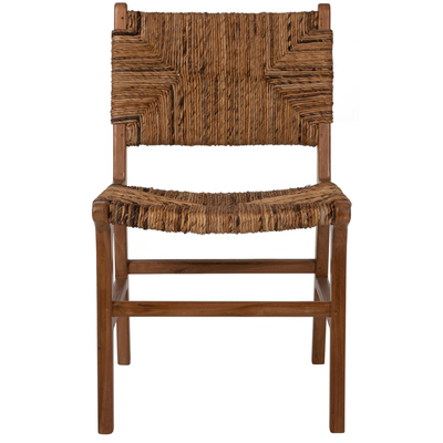 Karrige druri teak me ulëse shollë bari 51×60.5×88 cm (HM9399.11)