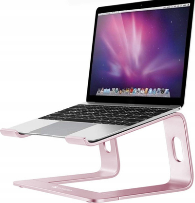 Mbajtëse laptopi Misura ME08, deri 15.6", metalike ergonomike, ngjyrë rose gold