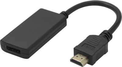 Adaptor HDMI në DisplayPort Deltaco, 4K 60Hz, 20cm, i zi