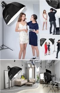 Softbox fotografik Yongnuo YN16-80, 80 cm, montim Bowens, i zi