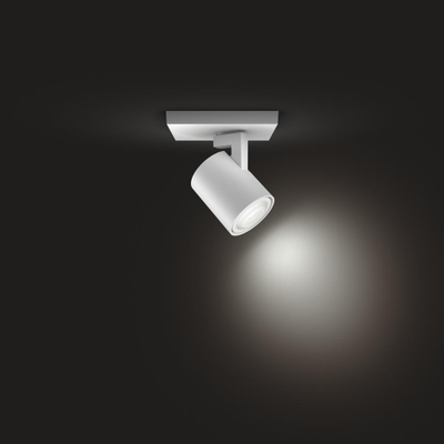 Spot tavanor LED Philips Hue Runner, 1 llambë, White Ambiance, i bardhë