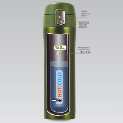 Gotë termike Maestro MR-1641-45, 450ml, çelik inox, e gjelbër
