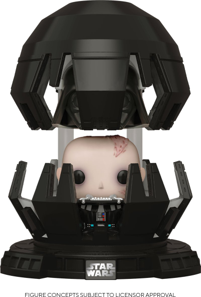 Figurë koleksionare Funko POP Deluxe Star Wars Darth Vader Meditation, me bazë dekorative, e zezë