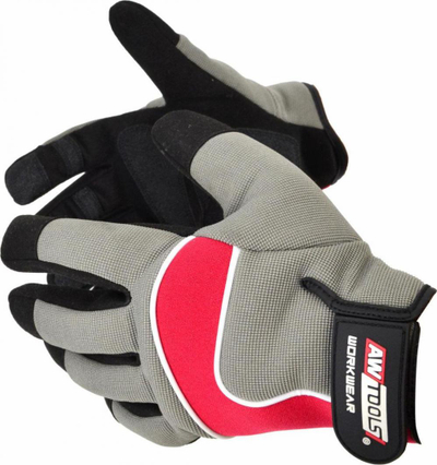 Doreza pune AWTools Work Gloves Pro, masa 9 L, antirrëshqitje, gri me të kuqe