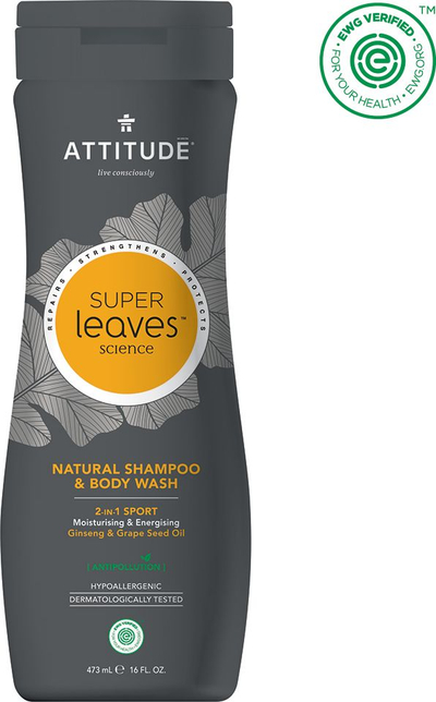 Shampon 2 në 1 për meshkuj Attitude, 473 ml
