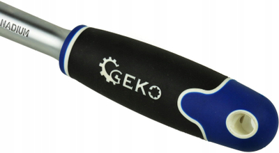 Set çelësa racë GEKO G10136, 3 copë, 1/2\" 3/8\" 1/4\", ngjyrë argjendtë