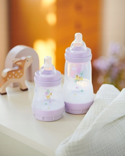 Цуцла MAM Perfect Start Planet Love за девојче, 160ml, розова