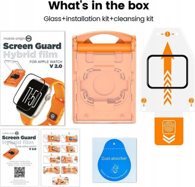 Mbrojtëse ekrani Mobile Origin Hybrid Film për Apple Watch 44mm Series 4 5 6 SE, transparente