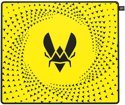 Mousepad за игри CHERRY XTRFY GP5 Vitality, голем, со прошиени рабови, црно-жолт