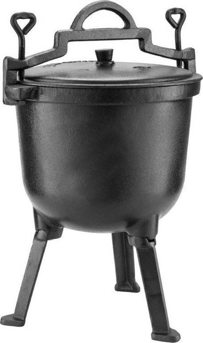 Tenxhere gize Hunter Cast Iron Pot, 4L, me këmbë, e zezë