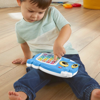 Lodër edukative Fisher Price Linkimals Whale, interaktive, 20 butona, blu