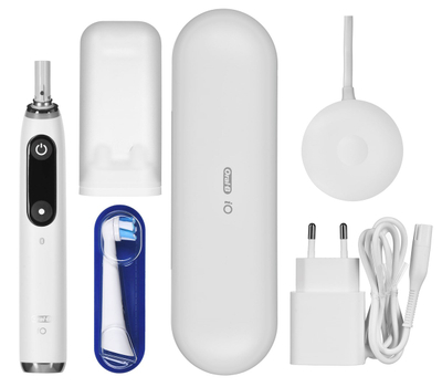 Furçë dhëmbësh elektrike Oral-B iO Series 9, inteligjencë artificiale, ekran me ngjyra, e bardhë