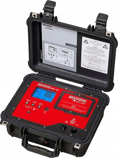 Tester fotovoltaik Benning PV 3 050428, deri 1500V, 40A, i kuq