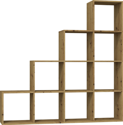 Raft kompartmentesh Topeshop STEP RS-40, 10 ndarje, shumënivelësh, Artisan Oak