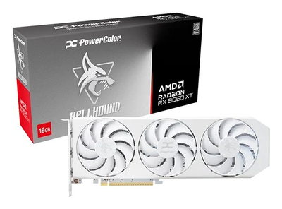 Kartë grafike PowerColor Hellhound RX 9060 XT, 16GB GDDR6, PCIe 5.0, e bardhë