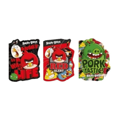 Fletore Derform Angry Birds, format A6, me kapak me forma, shumëngjyrëshe