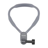 Mbajtëse qafe për kamerë aksioni TELESIN Silicone Neck Hold Mount, për GoPro Insta360 DJI, gri