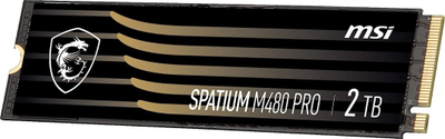 Disk SSD MSI Spatium M480 Pro, 2TB, M.2 2280 PCI-E x4 Gen4 NVMe