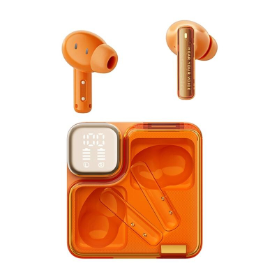 Kufje wireless QCY MeloBuds Neo T31, TWS, Bluetooth 5.3, portokalli