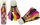 Toptha badminton Diagram, set 6 copë, pupla, shumëngjyrëshe