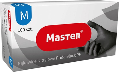 Doreza njëpërdorimshe nitrili Master, madhësia L, 100 copë, të zeza